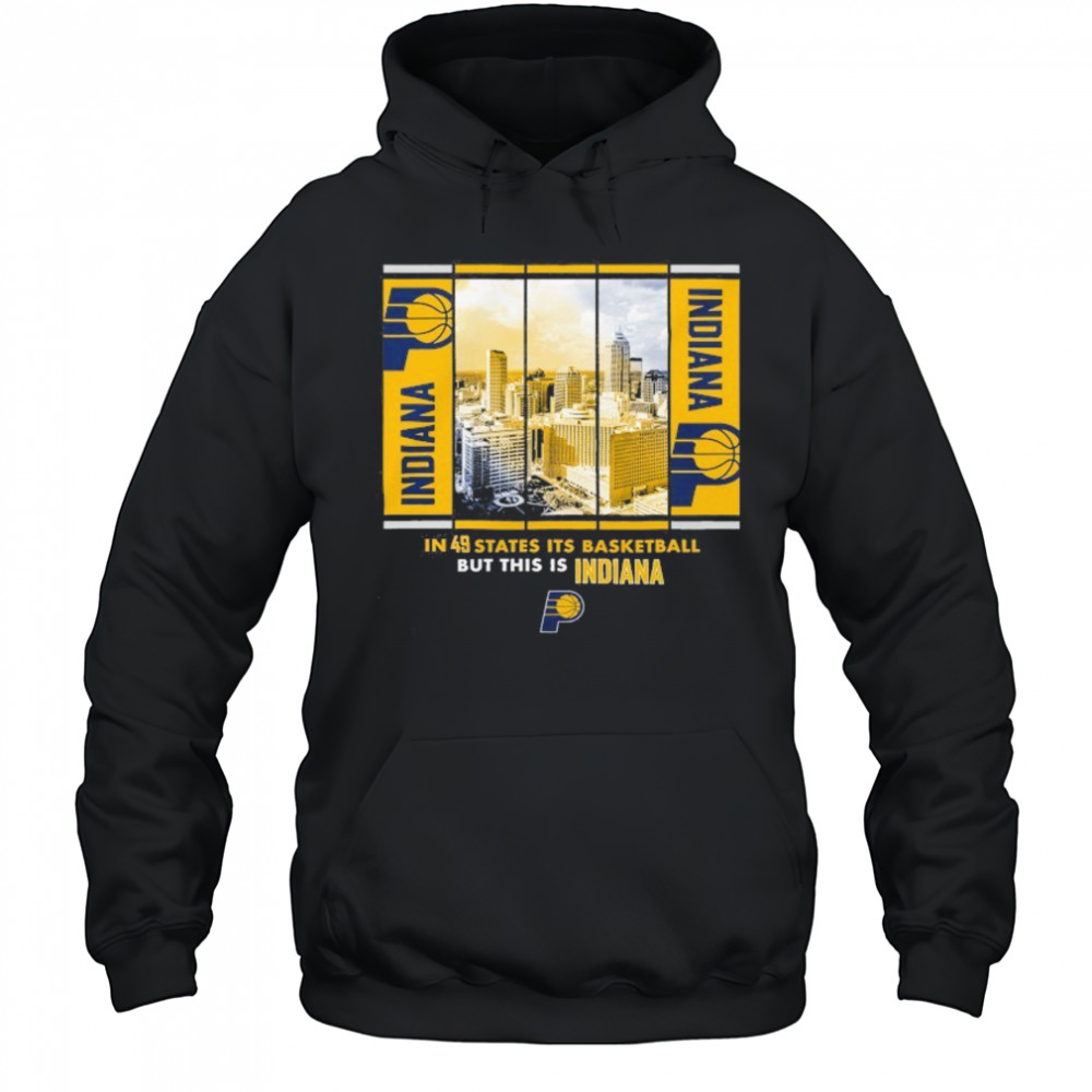 Indiana Pacers Stadium Essentials Unisex Skyline Boxout T-Shirt Hoodie