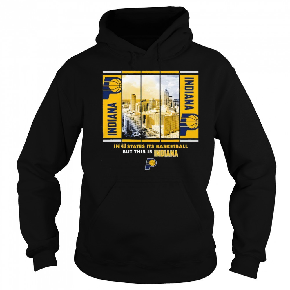 Indiana Pacers Stadium Essentials Unisex Skyline Boxout T-Shirt Sweatshirt