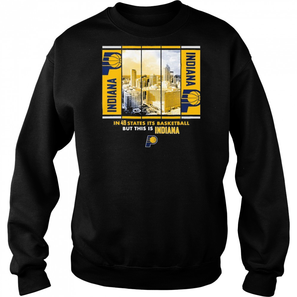 Indiana Pacers Stadium Essentials Unisex Skyline Boxout T-Shirt Hoodie