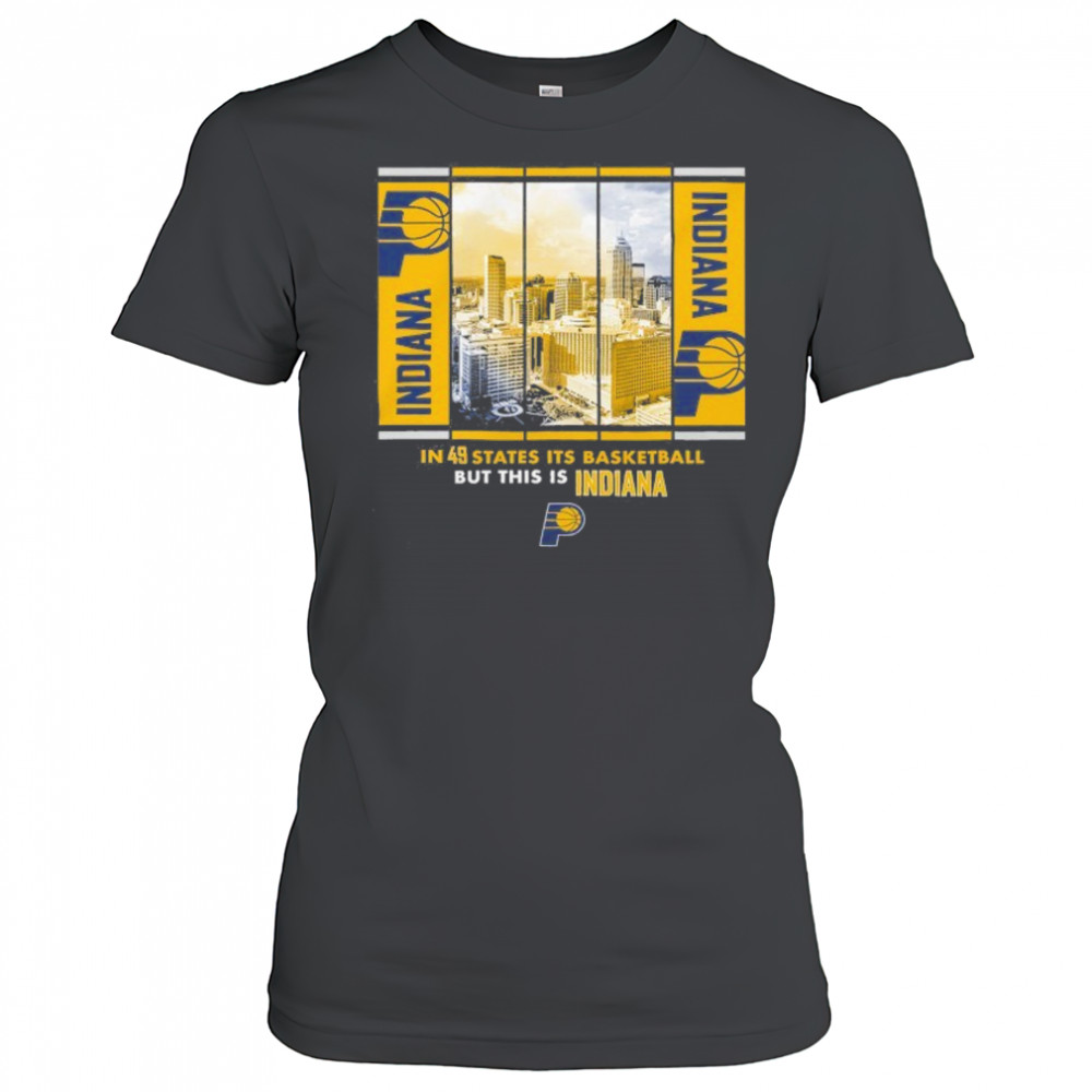 Indiana Pacers Stadium Essentials Unisex Skyline Boxout T-Shirt Women's T-shirt