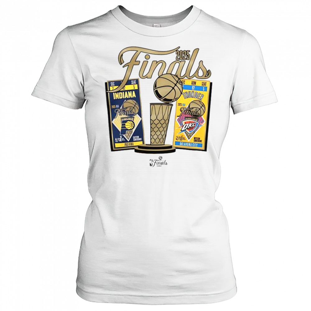 Indiana Pacers Vs Oklahoma City Thunder 2025 NBA Finals Ticket Matchup T-Shirt Women's T-shirt