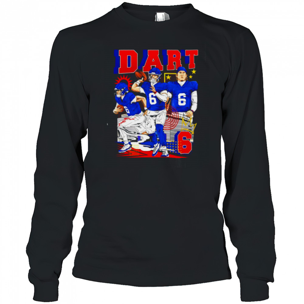 Jaxson Dart No.06 New York Giants football 2025 graphic shirt Long Sleeved