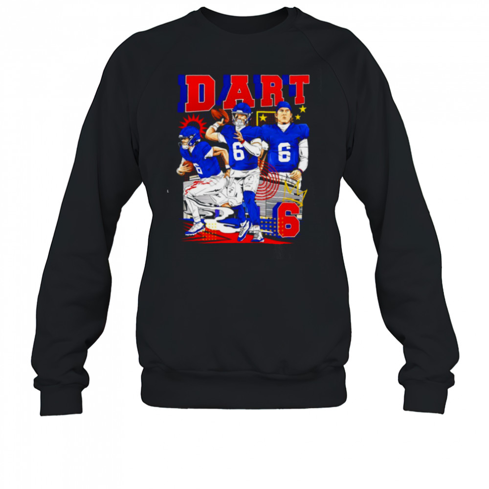 Jaxson Dart No.06 New York Giants football 2025 graphic shirt Sweatshirt