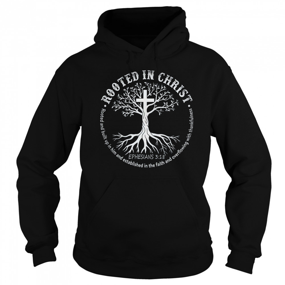 Jesus Cross Pray Bible Rooted In Christ Christian Men Women shirt Sweatshirt
