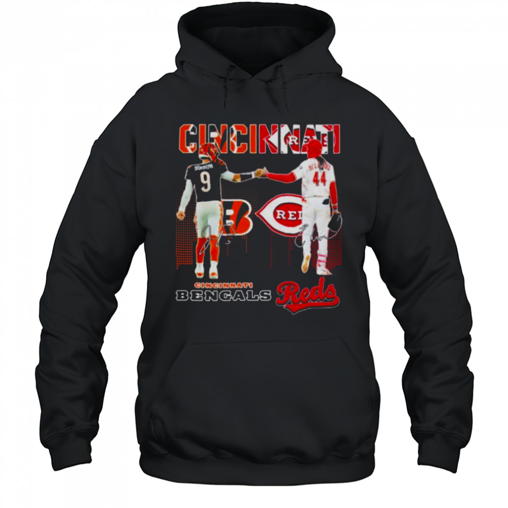 Joe Burrow And Elly De La Cruz Cincinnati Bengals X Cincinnati Reds Signatures T shirts Hoodie