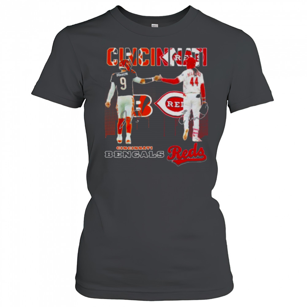 Joe Burrow And Elly De La Cruz Cincinnati Bengals X Cincinnati Reds Signatures T shirts Women's T-shirt