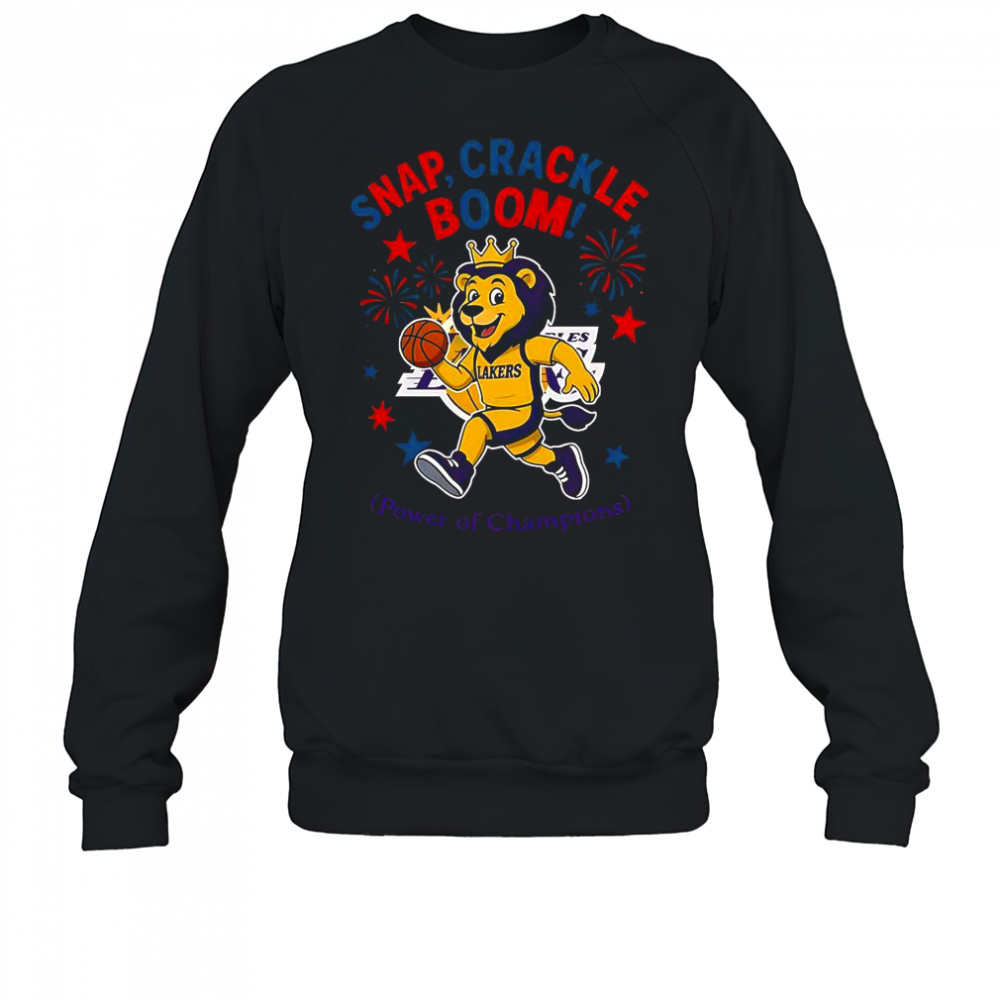 Los Angeles Lakers Snap Crackle Boom Power Of Champions Indepencence Day T-Shirt Sweatshirt