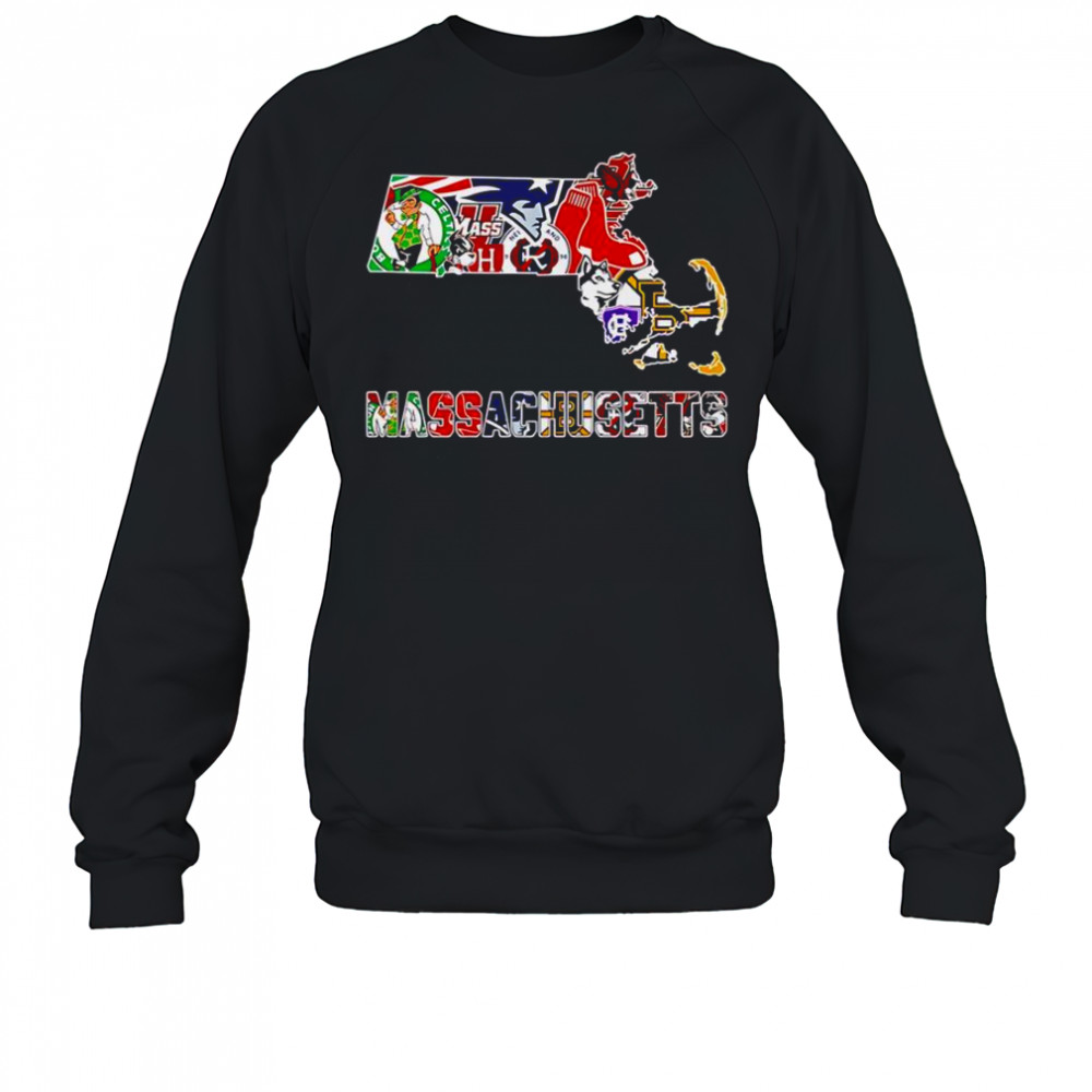 Massachusetts Sports Map T-Shirt Sweatshirt