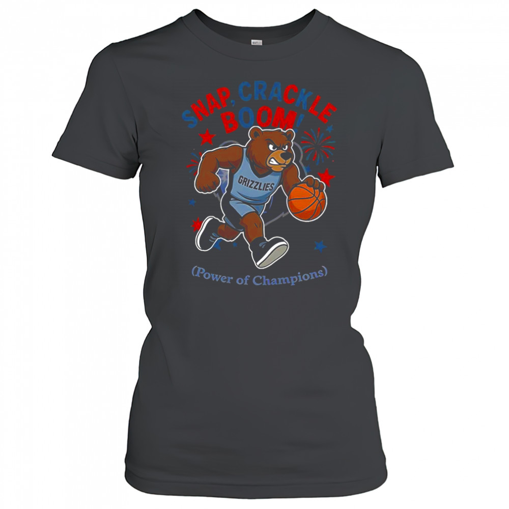 Memphis Grizzlies Snap Crackle Boom Power Of Champions Indepencence Day T-Shirt Women's T-shirt