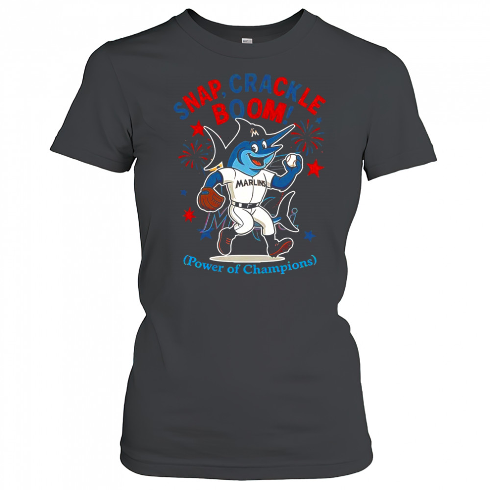 Miami Marlins Snap Crackle Boom Power Of Champions Indepencence Day T-Shirt Women's T-shirt