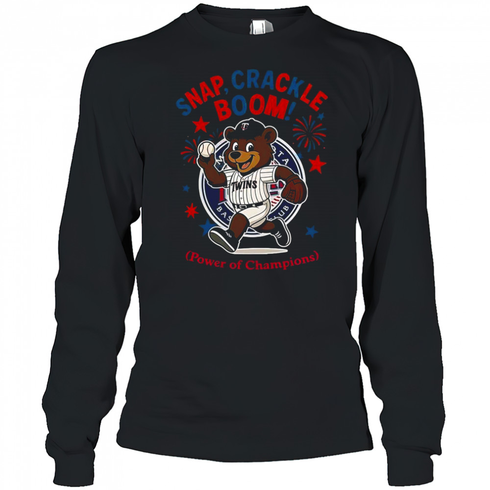 Minnesota Twins Snap Crackle Boom Power Of Champions Indepencence Day T-Shirt Long Sleeved