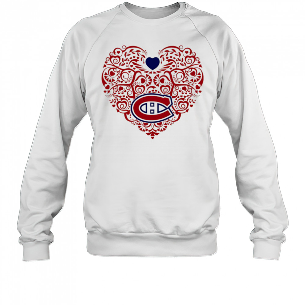 Montreal Canadiens Floral Pattern Heart logo shirt Sweatshirt