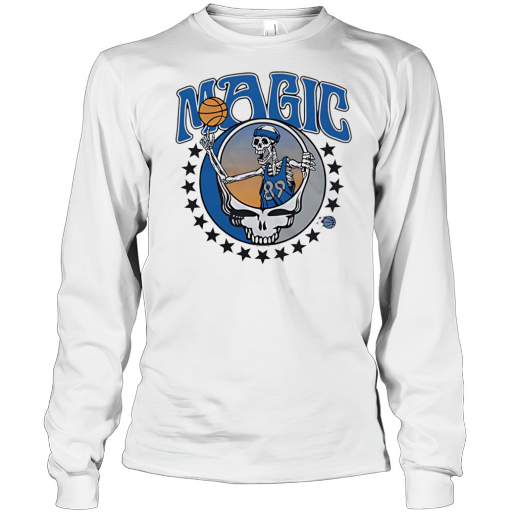 NBA x Grateful Dead x Magic Skull shirt Long Sleeved