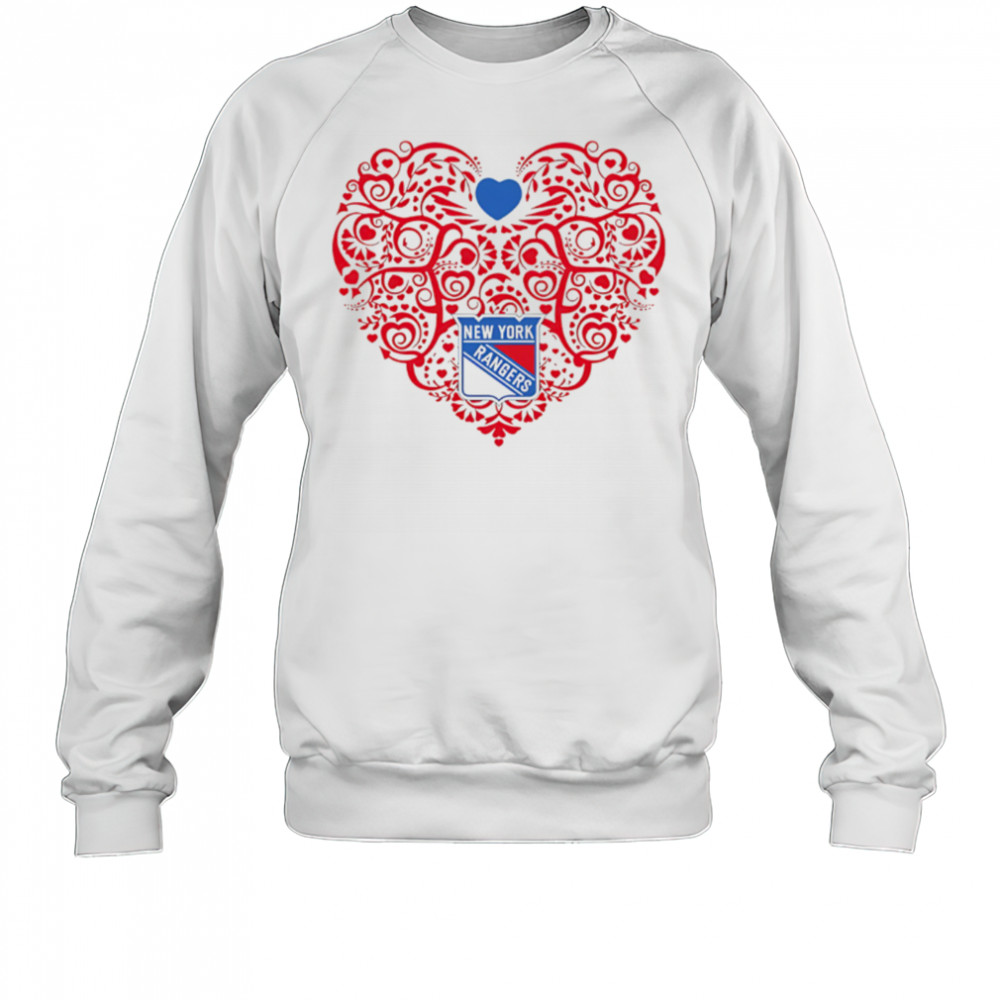 New York Rangers Floral Pattern Heart logo shirt Sweatshirt