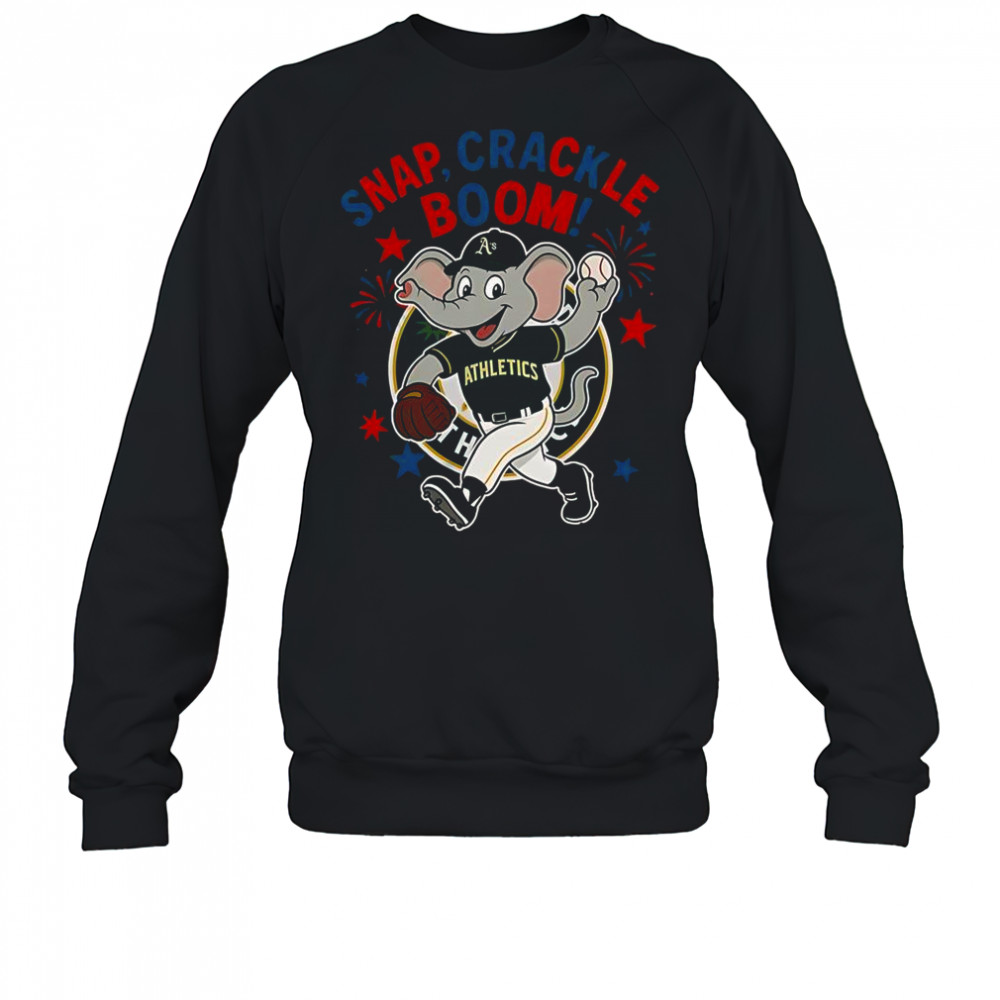 Oakland Athletics Snap Crackle Boom Power Of Champions Indepencence Day T-Shirt Sweatshirt