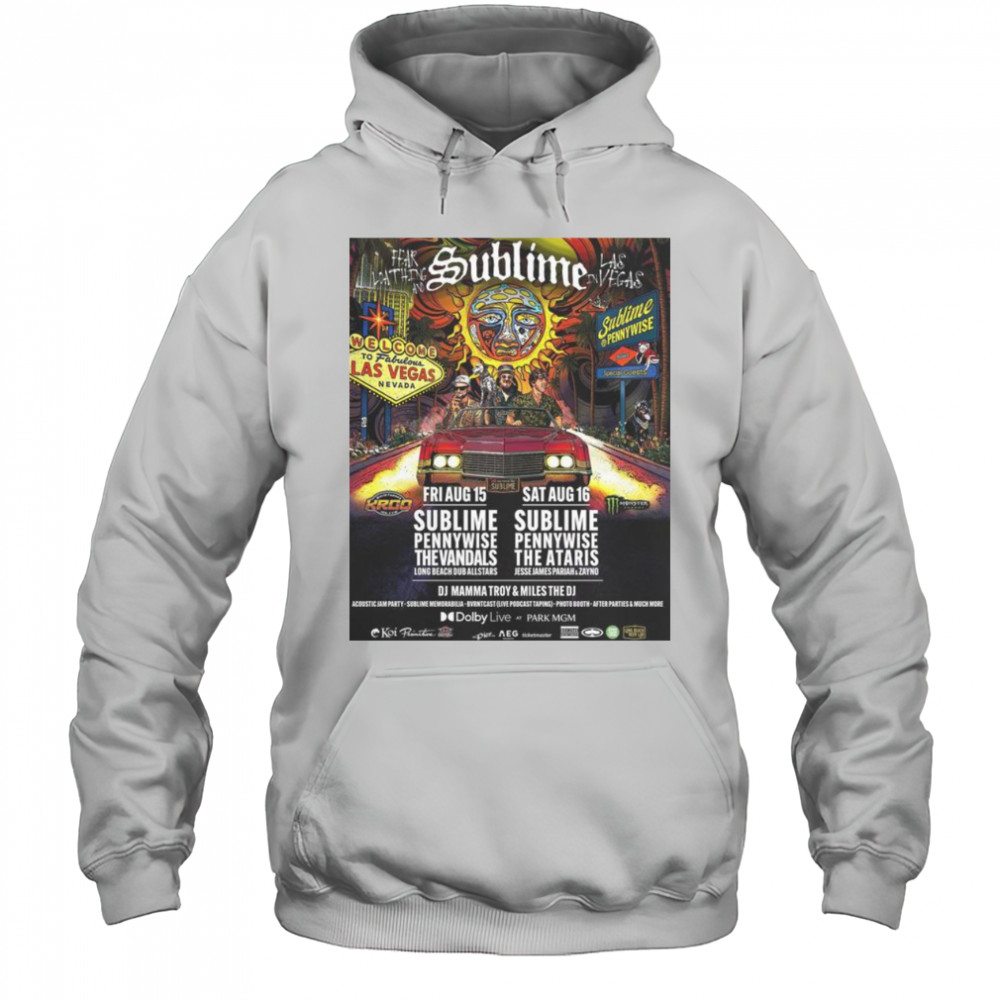 Official Sublime The Dolby Live In Las Vegas Tour August 15 2025 T-Shirt Hoodie