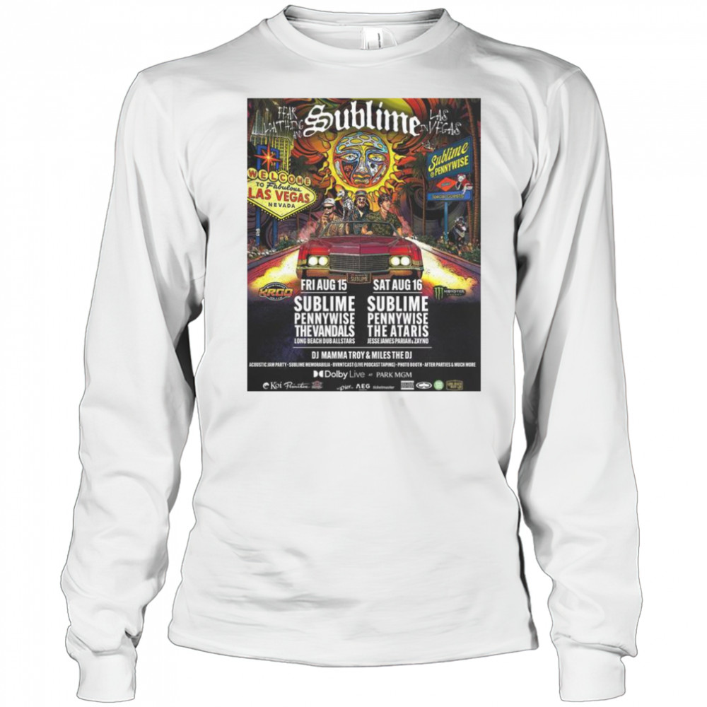 Official Sublime The Dolby Live In Las Vegas Tour August 15 2025 T-Shirt Long Sleeved