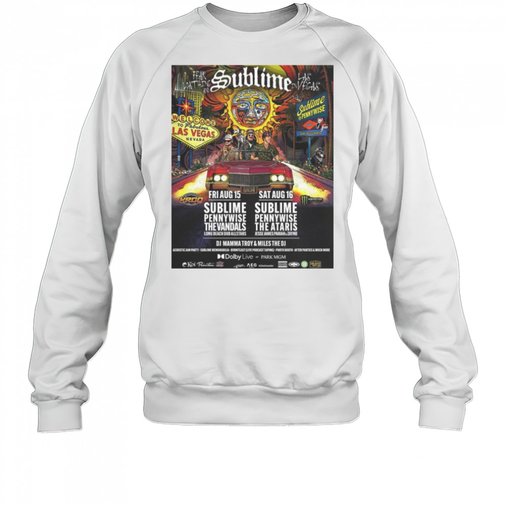 Official Sublime The Dolby Live In Las Vegas Tour August 15 2025 T-Shirt Sweatshirt