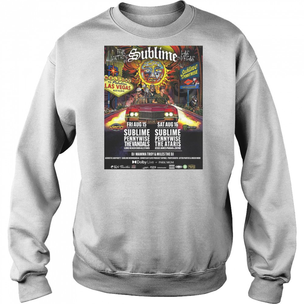 Official Sublime The Dolby Live In Las Vegas Tour August 15 2025 T-Shirt Hoodie