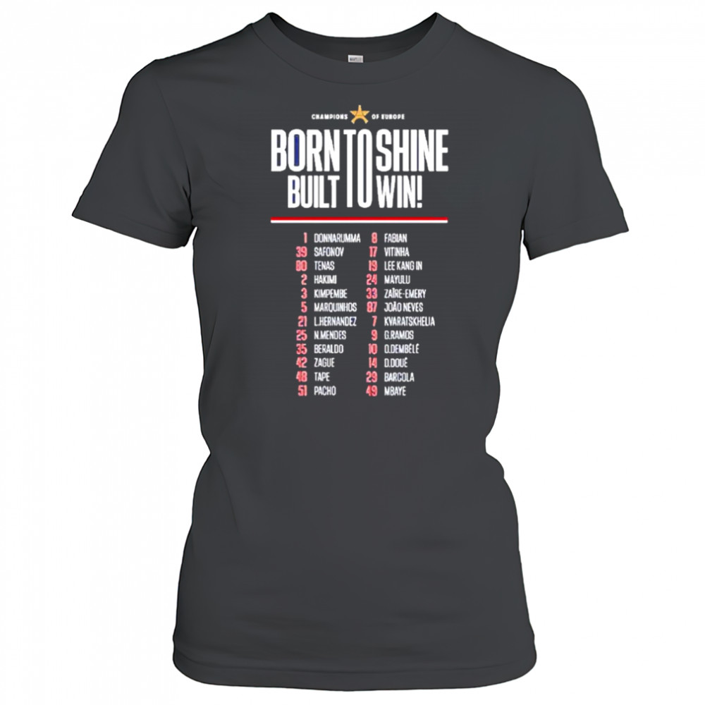Paris Saint-germain 2025 Champions League Winners Roster T-shirt Women's T-shirt