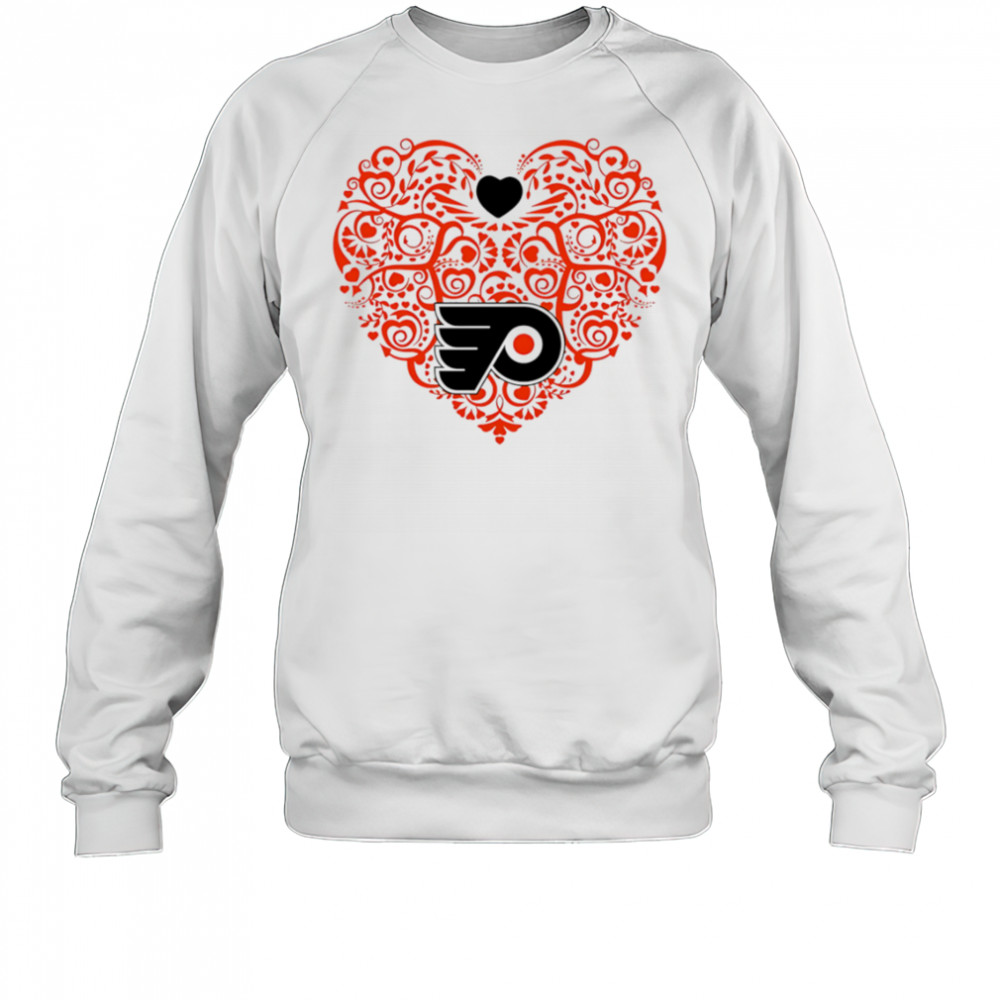 Philadelphia Flyers Floral Pattern Heart logo shirt Sweatshirt