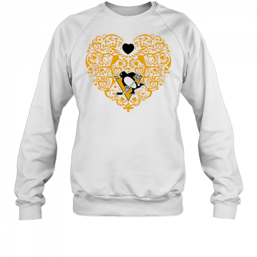 Pittsburgh Penguins Floral Pattern Heart logo shirt Sweatshirt