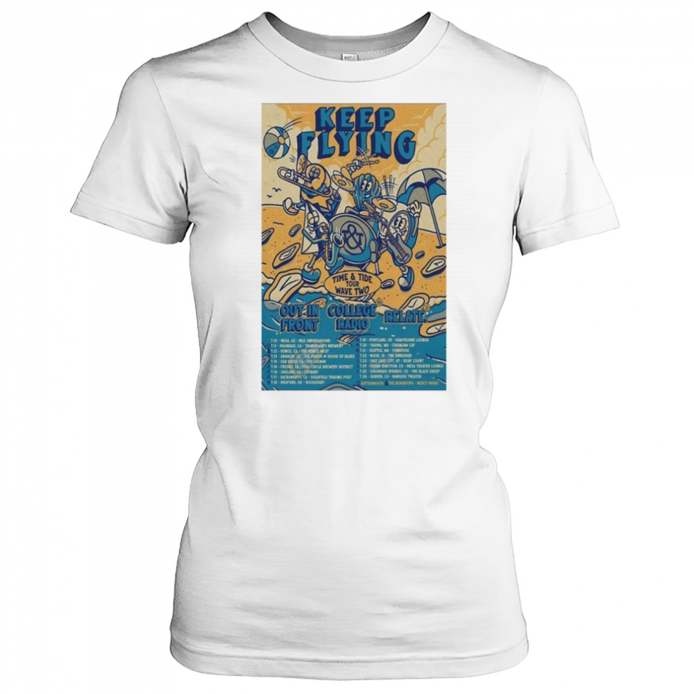 Poster Keep Flying Time And Tide Wave Two Tour 2025 shirt Women's T-shirt