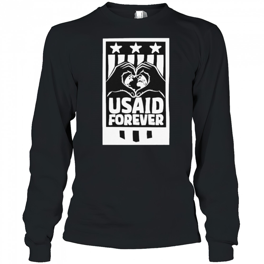 Proud Usaid Partner Heart Hands T-shirt Long Sleeved
