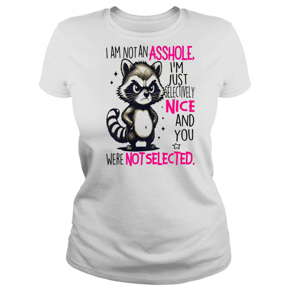 Raccoon I am not an asshole I’m just selectively nice and you were not selected shirt Women's T-shirt