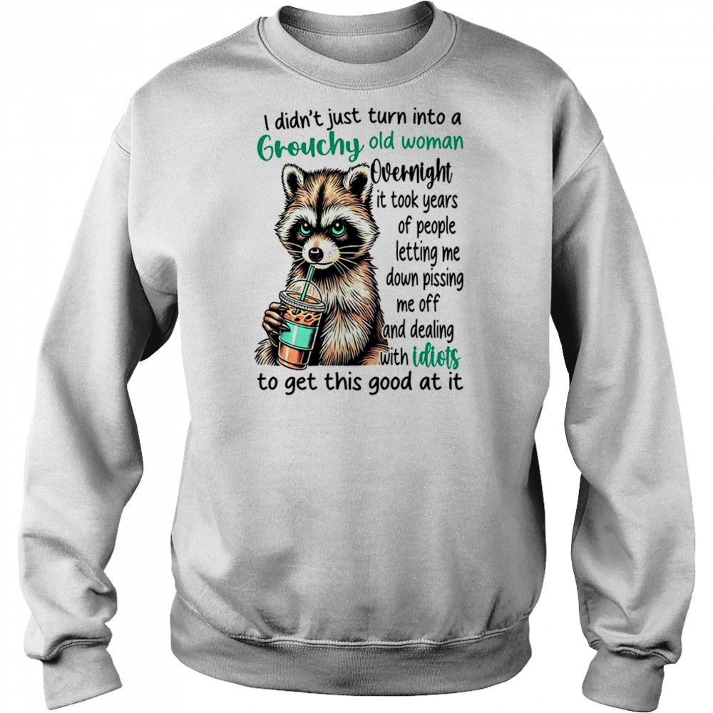 Raccoon I didn’t just turn into a grouchy old woman overnight it took years of people shirt Hoodie