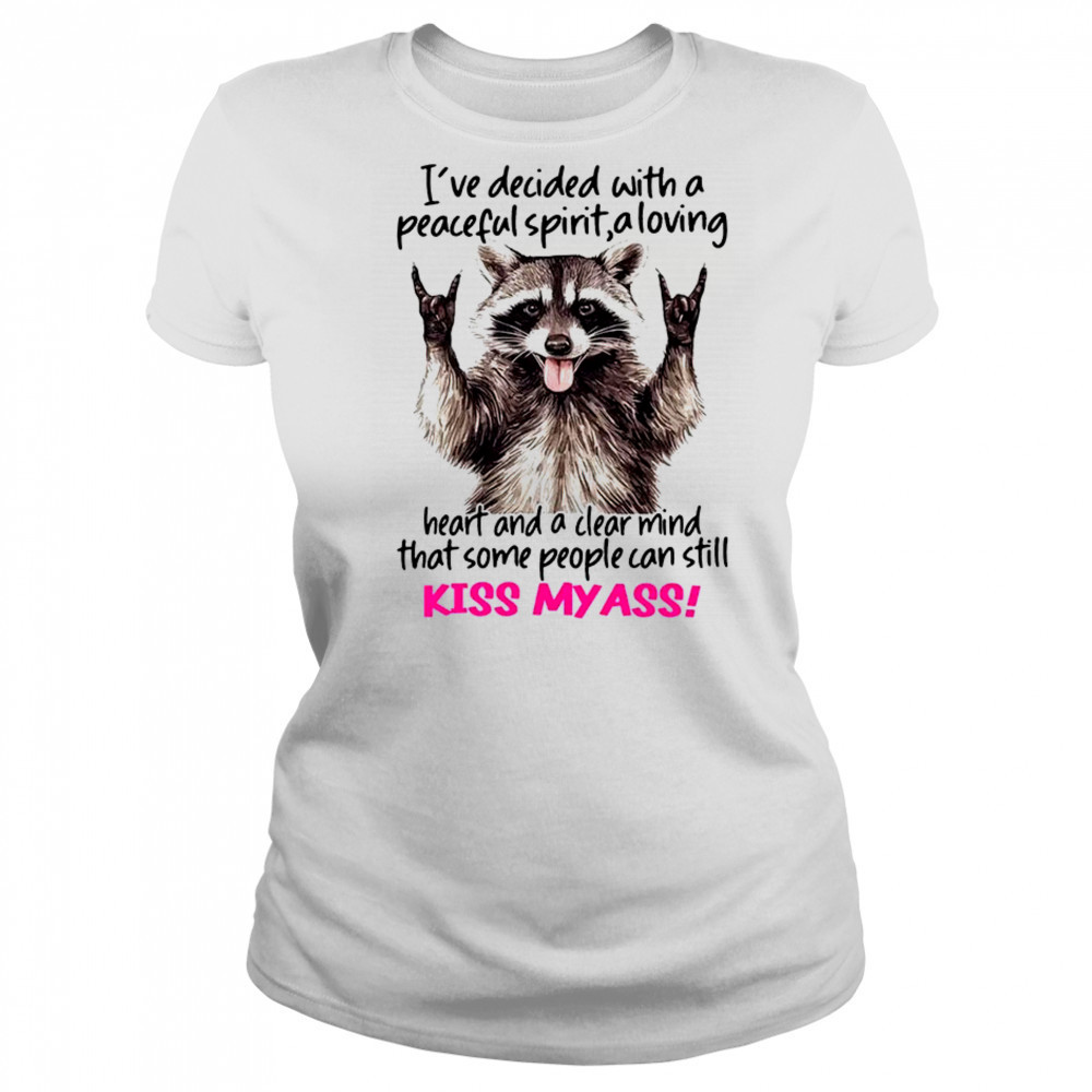 Raccoon I’ve decided with a peaceful spirit a loving heart shirt Women's T-shirt