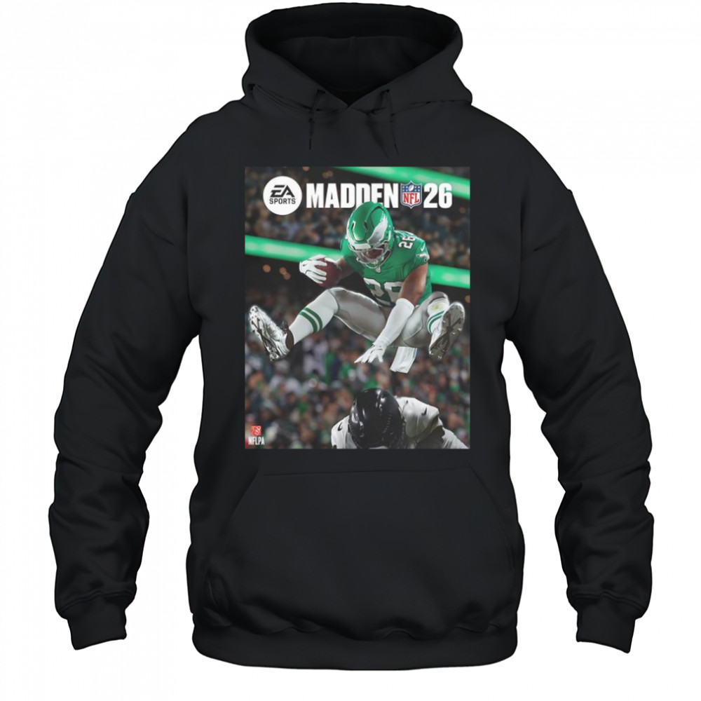 Saquon Barkley Philadelphia Eagles And His Hurdle Grace The Cover Of Madden NFL T-Shirt Hoodie