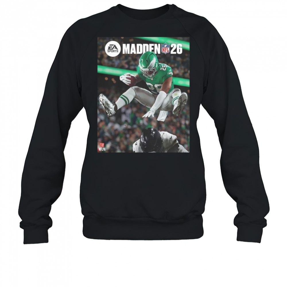 Saquon Barkley Philadelphia Eagles And His Hurdle Grace The Cover Of Madden NFL T-Shirt Sweatshirt