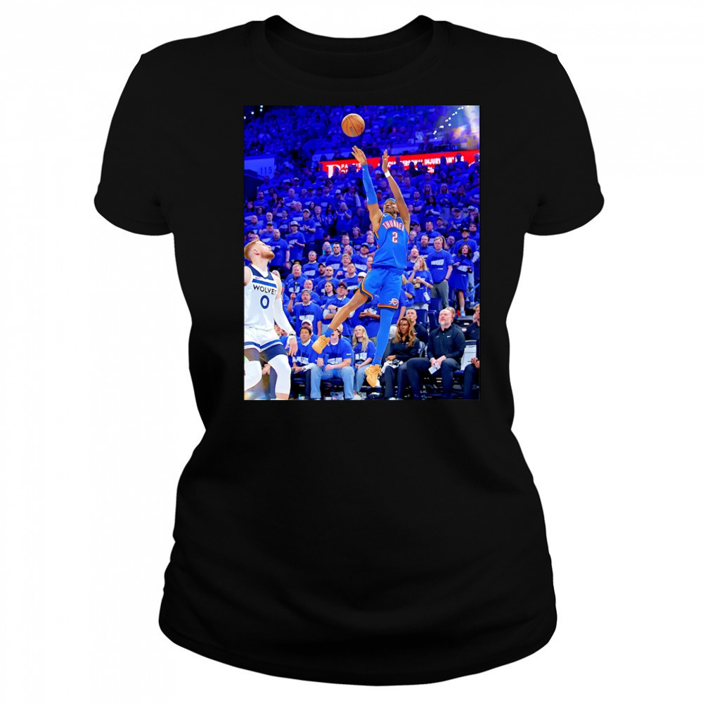Shai Gilgeous Alexander Oklahoma City Thunder NBA Basketball Game Frames shirt Women's T-shirt