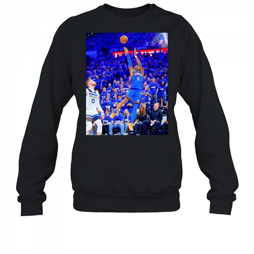 Shai Gilgeous Alexander Oklahoma City Thunder NBA Basketball Game Frames shirt Sweatshirt