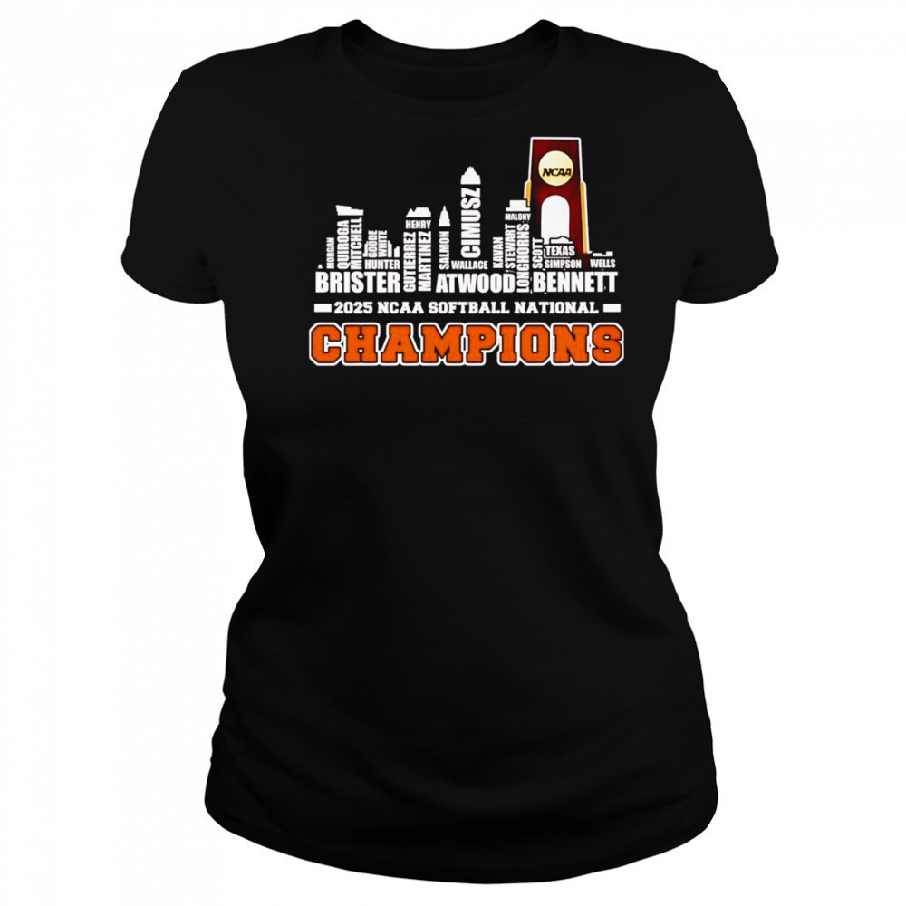 Skyline name 2025 NCAA Softball National Champions Texas Longhorns shirt Women's T-shirt