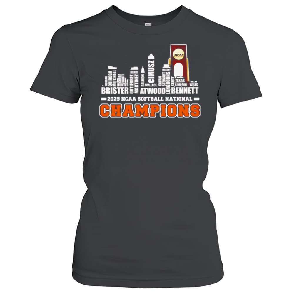 Skyline name 2025 NCAA Softball National Champions Texas Longhorns shirt Women's T-shirt