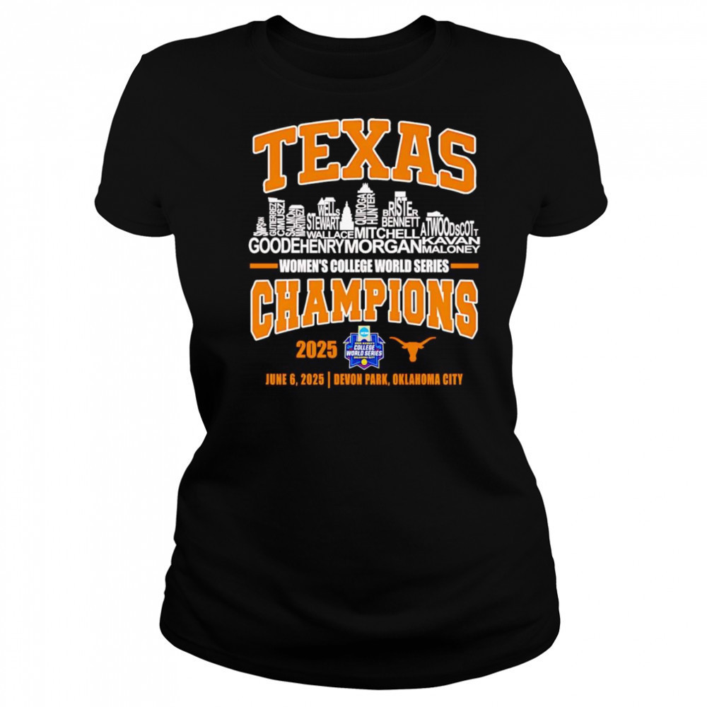Skyline name Texas Women’s College World Series Champions 2025 shirt Women's T-shirt