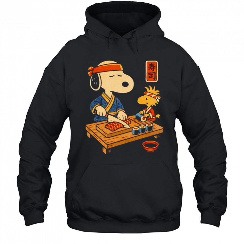 Snoopy and Woodstock sushi Japan food shirt Hoodie