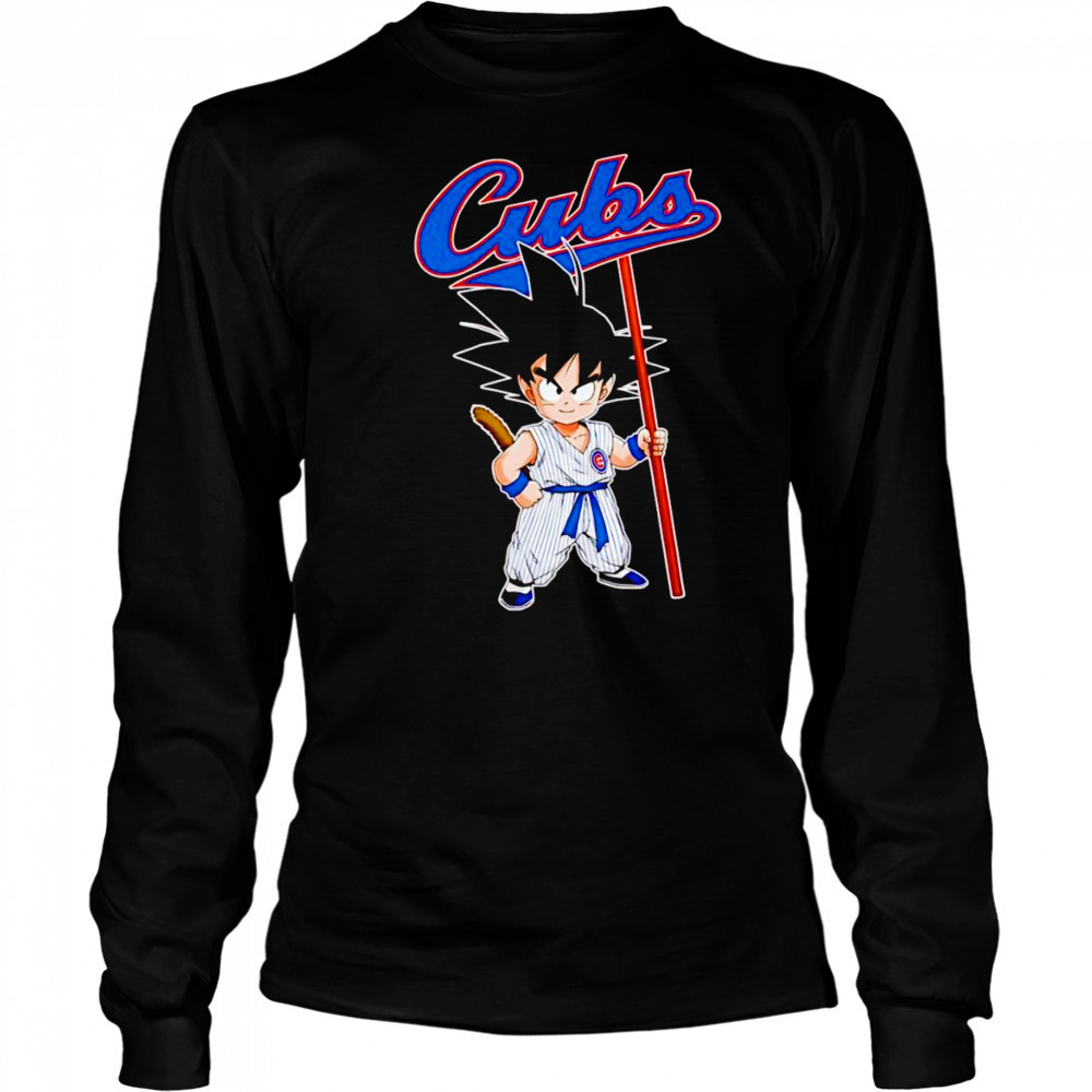Son Goku Dragon Ball Chicago Cubs baseball shirt Long Sleeved