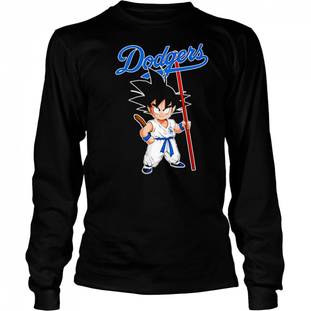 Son Goku Dragon Ball Los Angeles Dodgers baseball shirt Long Sleeved