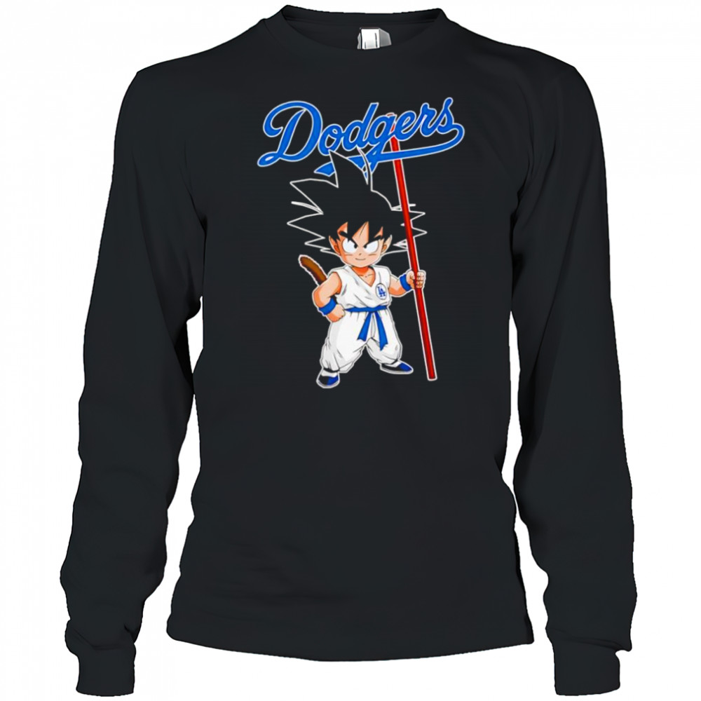Son Goku Dragon Ball Los Angeles Dodgers baseball shirt Long Sleeved
