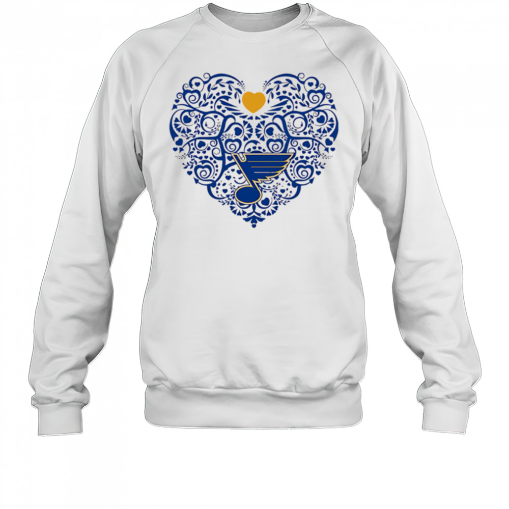 St. Louis Blues Floral Pattern Heart logo shirt Sweatshirt