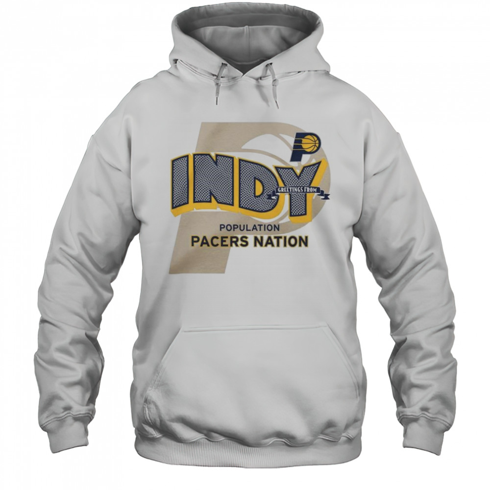 Stadium Essentials Natural Indiana Pacers Greetings From Shirt Hoodie