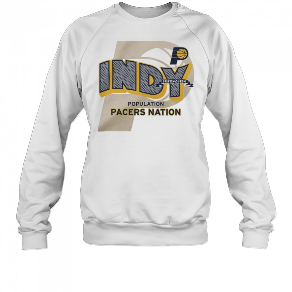 Stadium Essentials Natural Indiana Pacers Greetings From Shirt Sweatshirt
