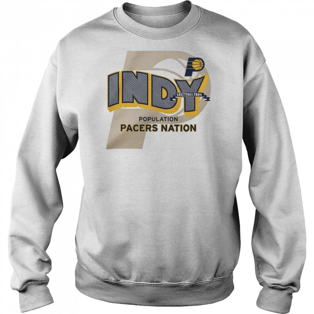 Stadium Essentials Natural Indiana Pacers Greetings From Shirt Hoodie