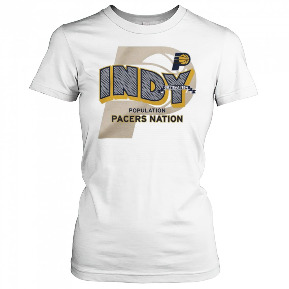 Stadium Essentials Natural Indiana Pacers Greetings From Shirt Women's T-shirt