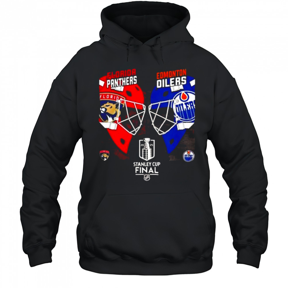 Stanley Cup Final 2025 Florida Panthers vs Edmonton Oilers helmets dueling shirt Hoodie