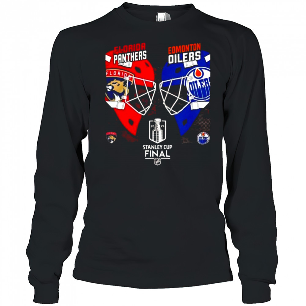 Stanley Cup Final 2025 Florida Panthers vs Edmonton Oilers helmets dueling shirt Long Sleeved