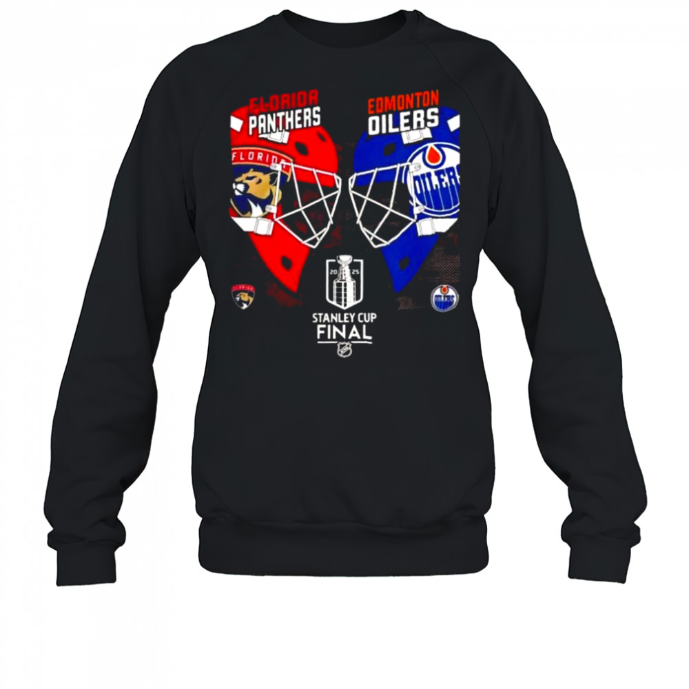 Stanley Cup Final 2025 Florida Panthers vs Edmonton Oilers helmets dueling shirt Sweatshirt